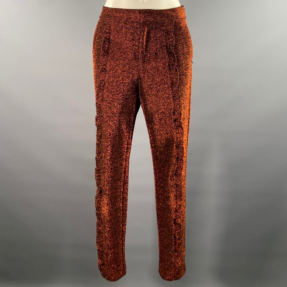SCOTCH AND SODA Size S Copper Ruffle Tapered Pant
